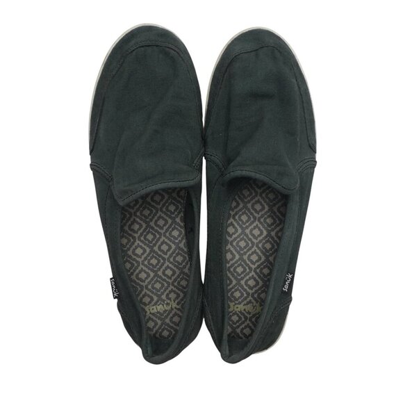 Sanuk Pair O Dice Dark Green Canvas Lightweight Slip On Loafers Womens 10 - Picture 7 of 13